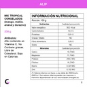 MIX TROPICAL congelado (mango, melon, anana y durazno) x250g - Alif