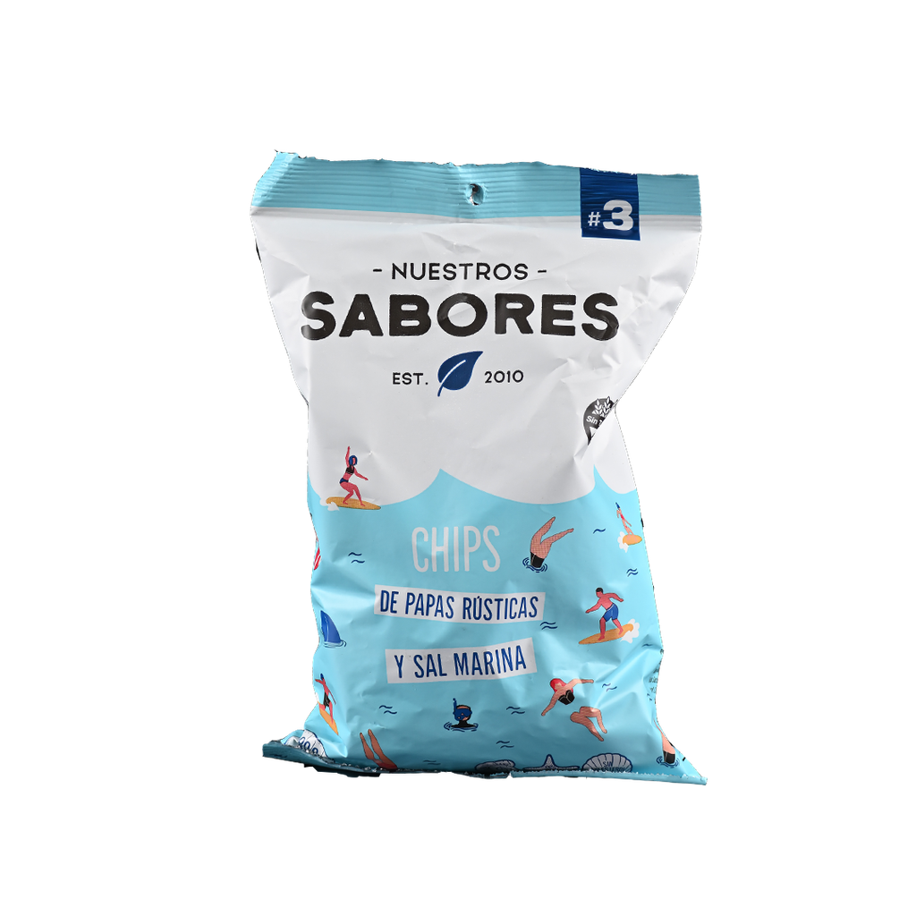 Chips de PAPAS RUSTICAS y sal marina - Nuestros Sabores