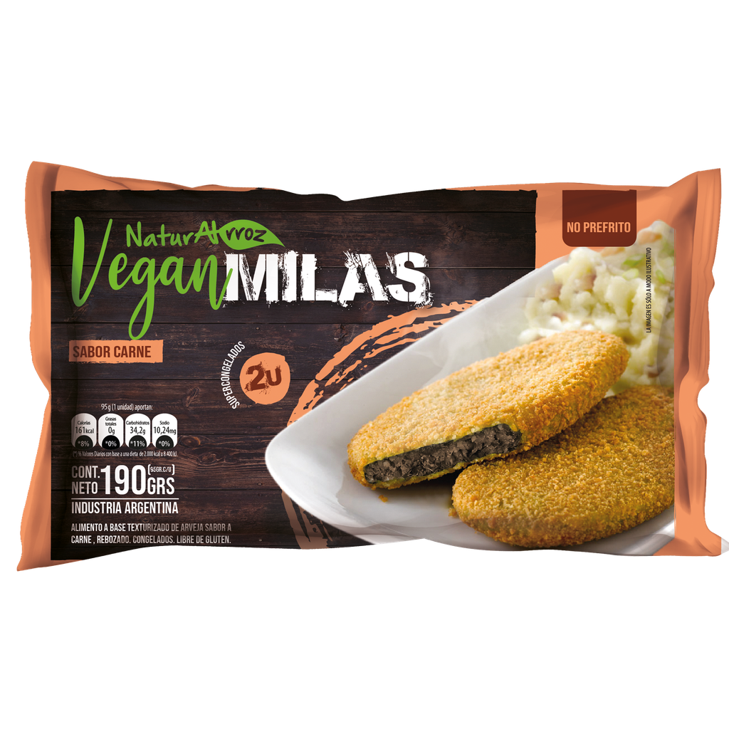 Milanesas sabor CARNE x2u - Naturalrroz