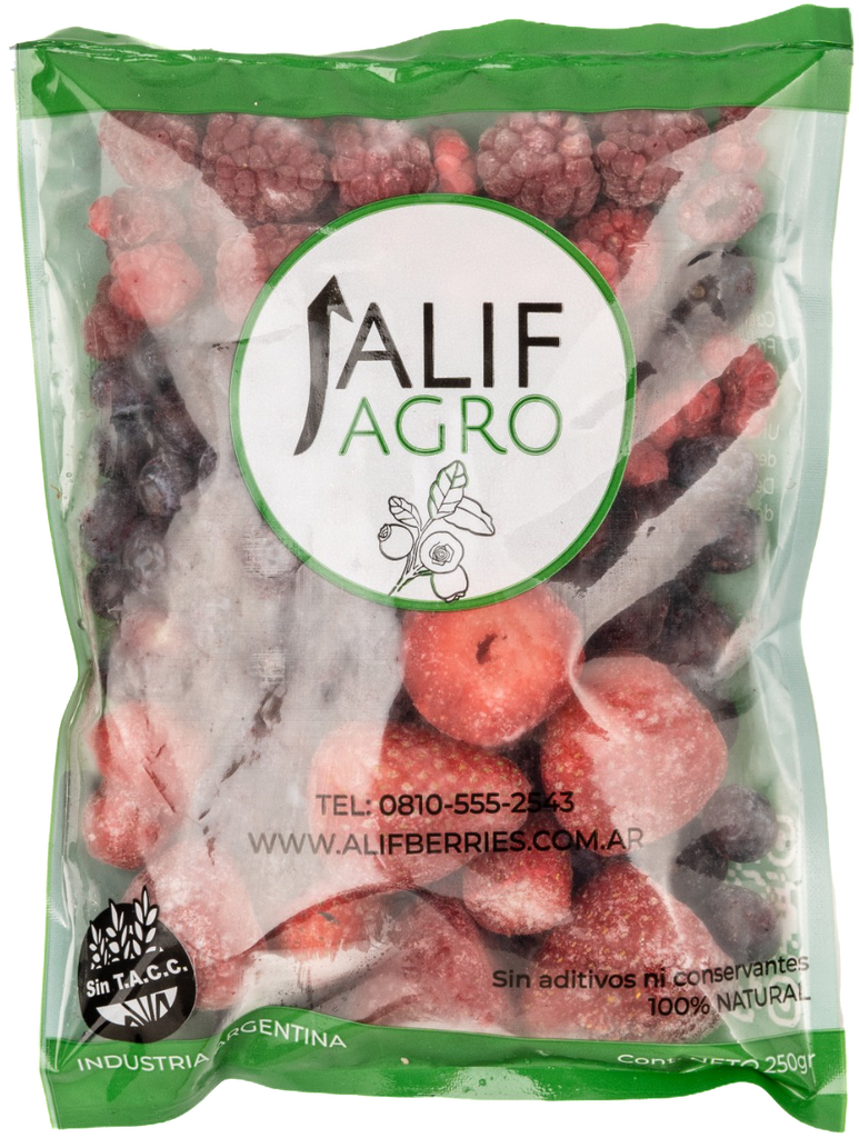 MIX PATAGONICO (arandanos, frambuesas y frutillas) x250g - Alif