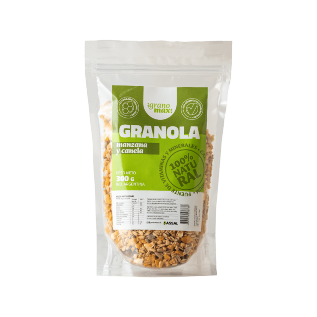 Granola MANZANA y CANELA x300g - Grano Max