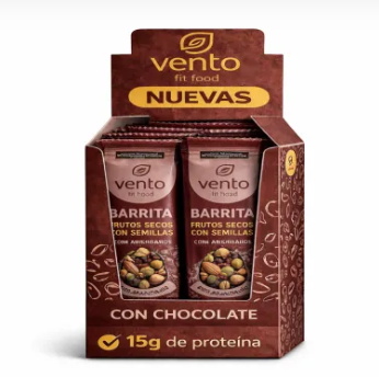 Caja x12u - Barra PROTEICA c/CHOCOLATE - Vento