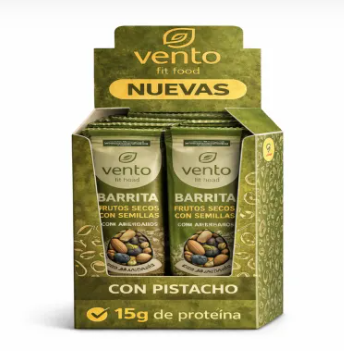 Caja x12u - Barra PROTEICA c/PISTACHO - Vento