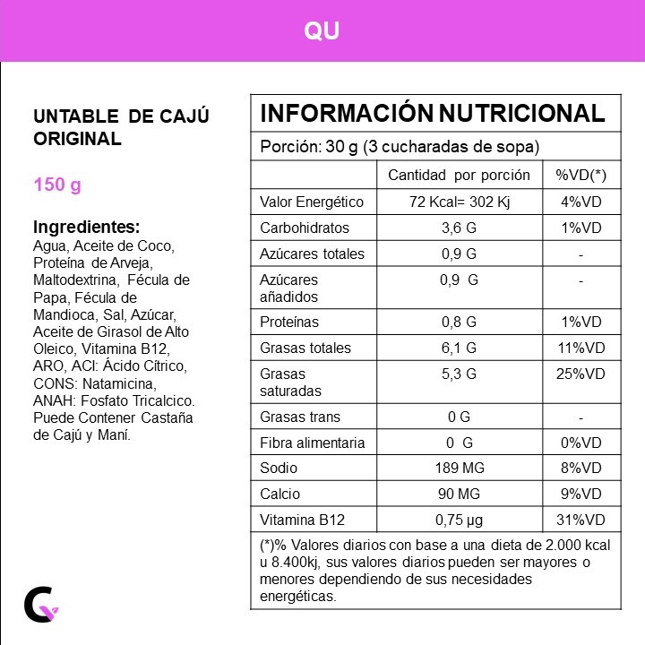 Queso untable ORIGINAL caju x 150gr