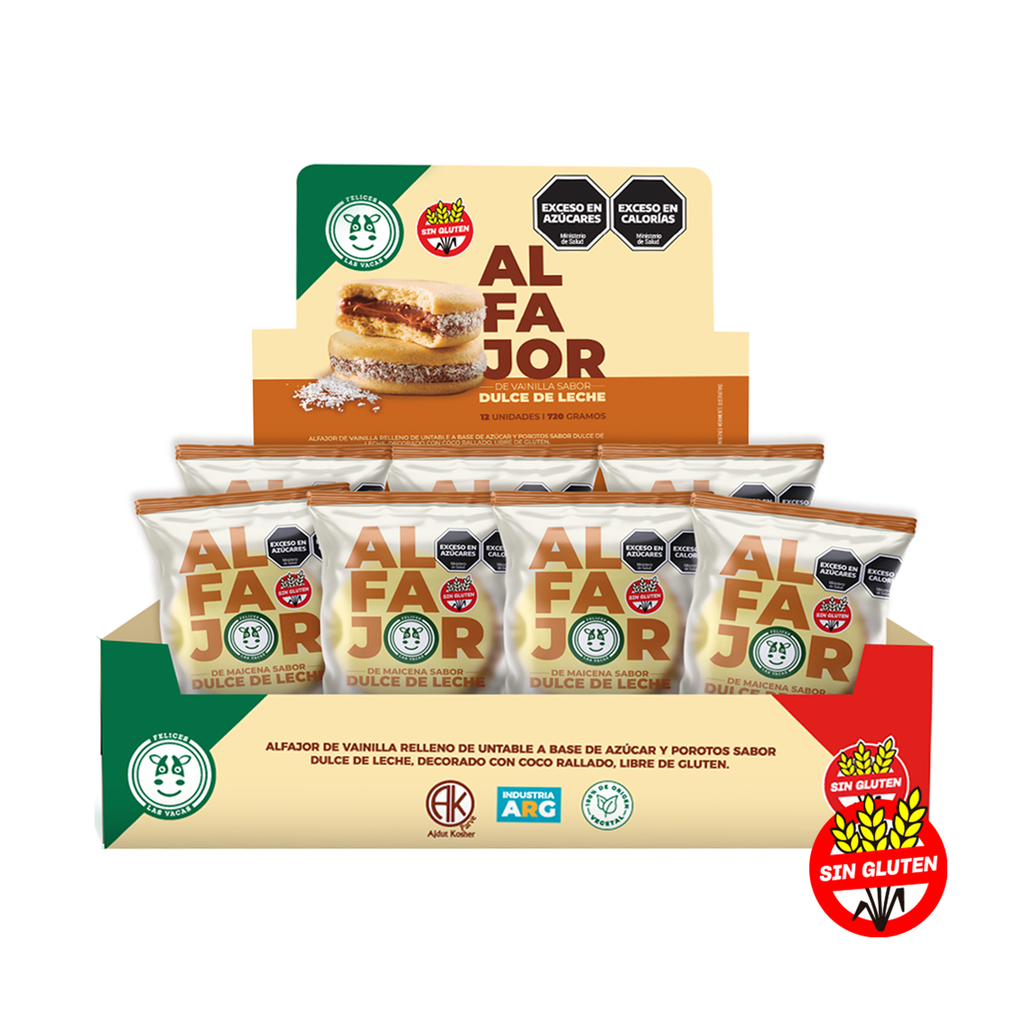 Caja x12 alfajores - MAICENA - Felices