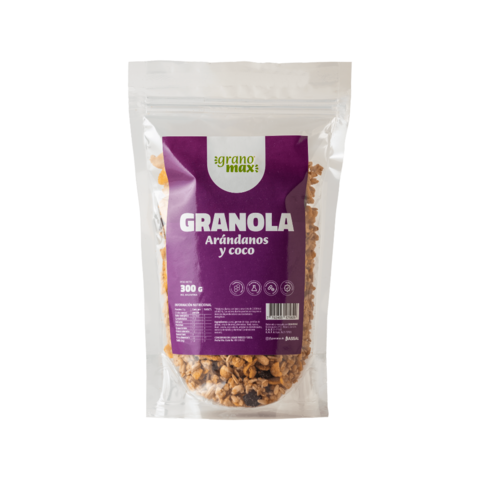 Granola c/ARANDANOS y COCO x300g - Grano Max