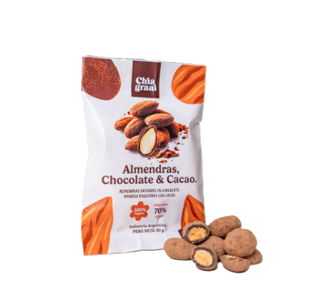 Caja x16u - ALMENDRAS c/CHOCOLATE - Chia Graal