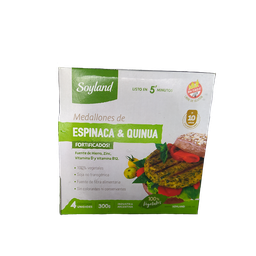 [142] Medallones de ESPINACA y QUINOA fortificados x4u - Soyland