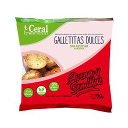 [2233] GALLETITAS de AVENA y SEMILLAS s/AZUCAR x190g - Ceral